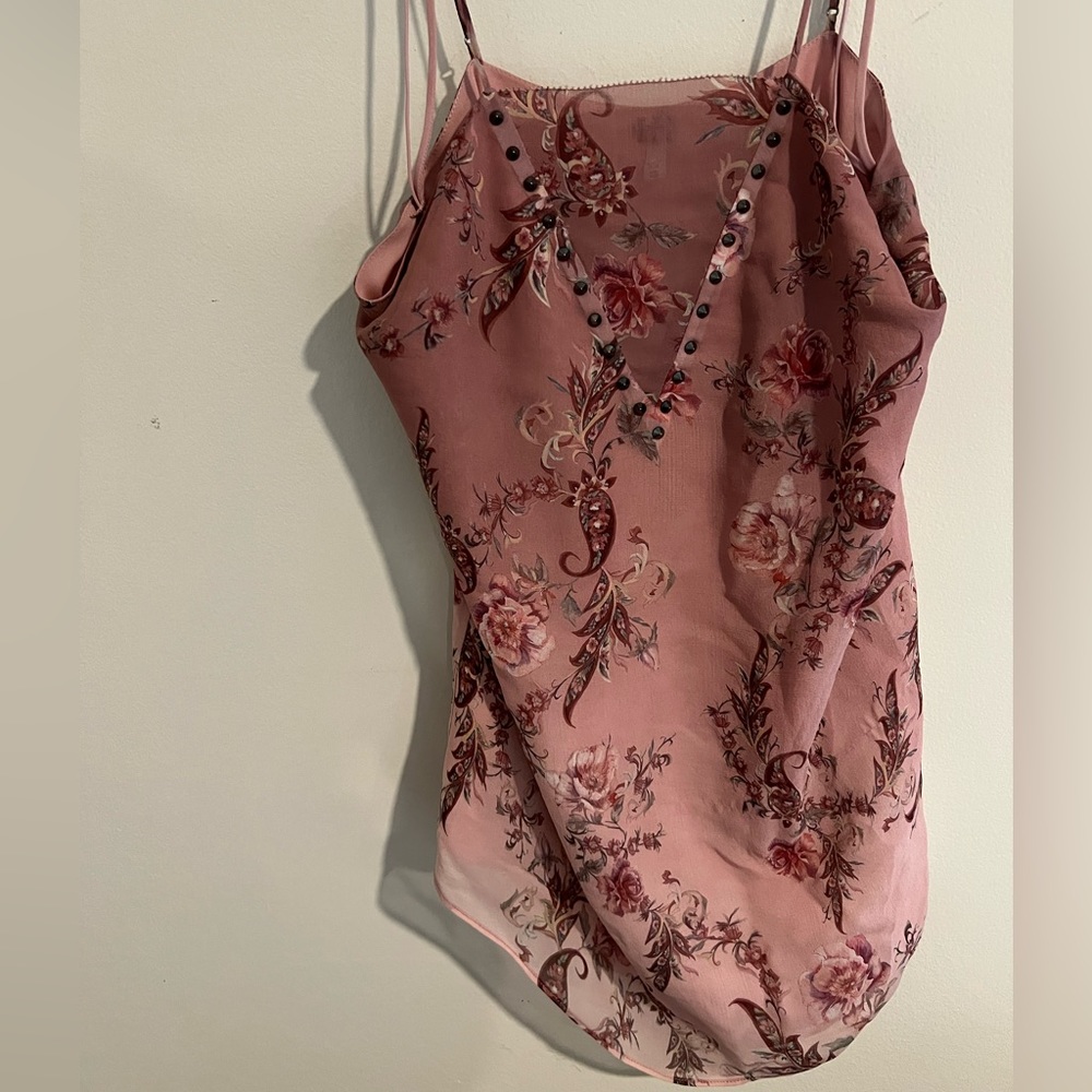 Dusty rose Haute Hippie tank top
